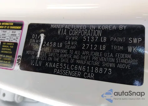 2022 Kia Stinger Gt2 z USA, uszkodzony, nr VIN KNAE55LC6N6118873